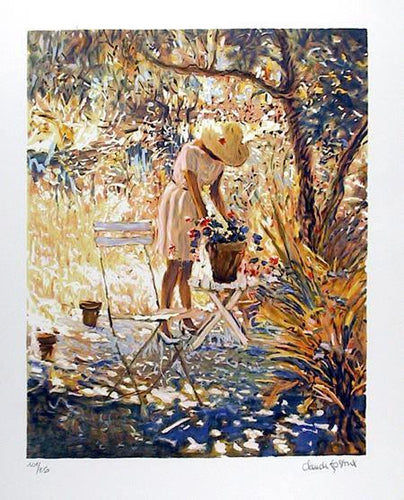 Untitled - Woman with Flowers Lithograph | Claude Fossoux,{{product.type}}