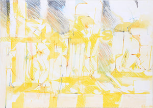 Untitled - Yellow Abstract Watercolor | Dimitri Petrov,{{product.type}}