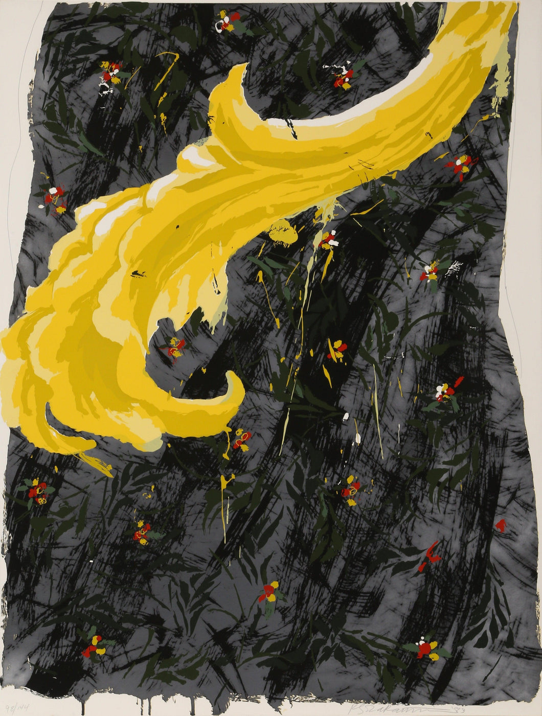 Untitled - Yellow Feather Screenprint | Robert Zakanitch,{{product.type}}