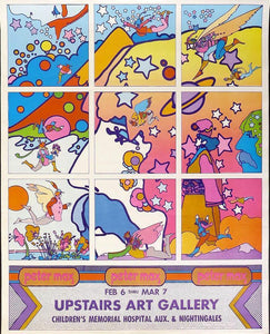 Upstairs Art Gallery, London Poster | Peter Max,{{product.type}}