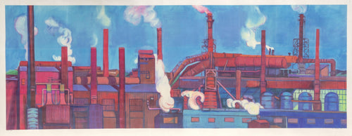 Urban Axes Mixed Media | Phyllis Seltzer,{{product.type}}