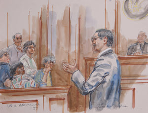 US v. Abouhalima Watercolor | Marshall Goodman,{{product.type}}