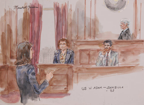 US v. Adam-Sambula Watercolor | Marshall Goodman,{{product.type}}