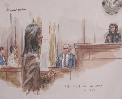 US v. Carolyn Mintus Watercolor | Marshall Goodman,{{product.type}}