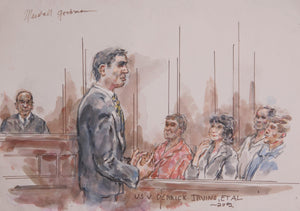 US v. Derrick Irving, et al. Watercolor | Marshall Goodman,{{product.type}}