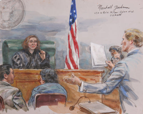 US v. Erick Millan-Colon et al-91CR685 Watercolor | Marshall Goodman,{{product.type}}