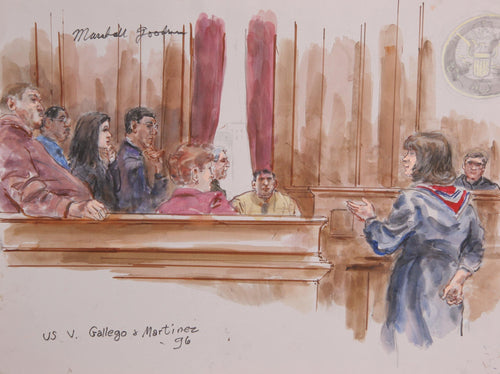 US v. Gallego & Marinez Watercolor | Marshall Goodman,{{product.type}}