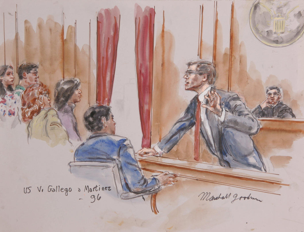 US v. Gallego & Martinez Watercolor | Marshall Goodman,{{product.type}}