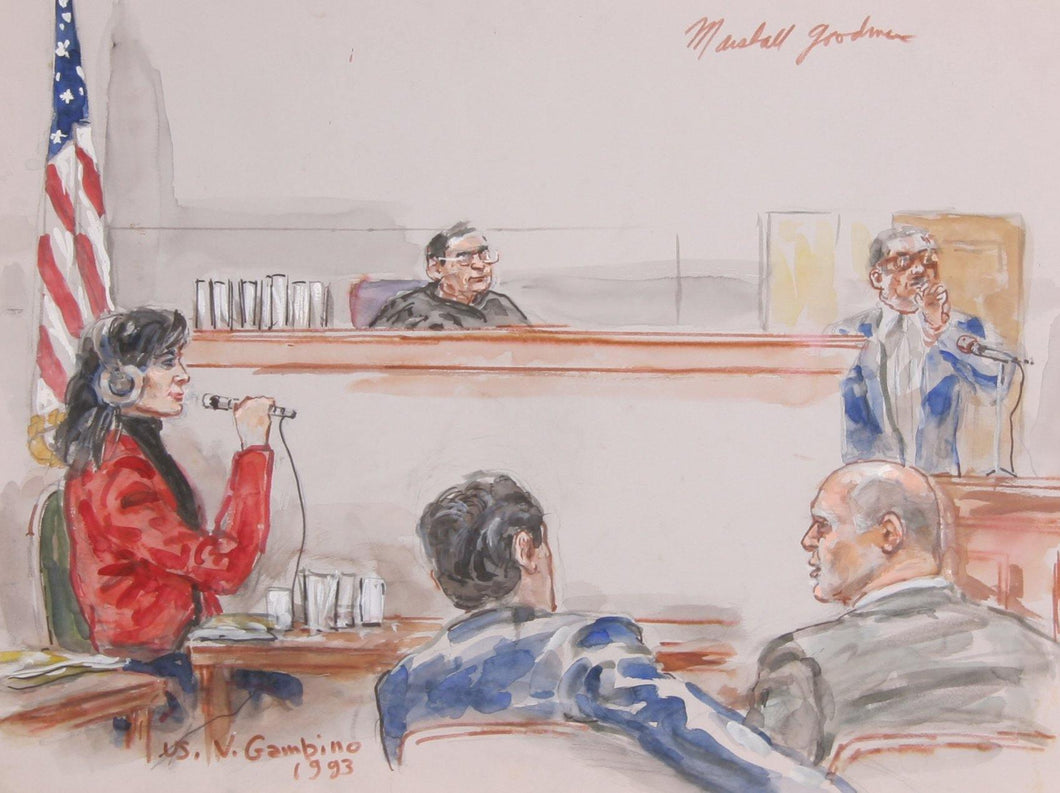 US v. Gambino Watercolor | Marshall Goodman,{{product.type}}