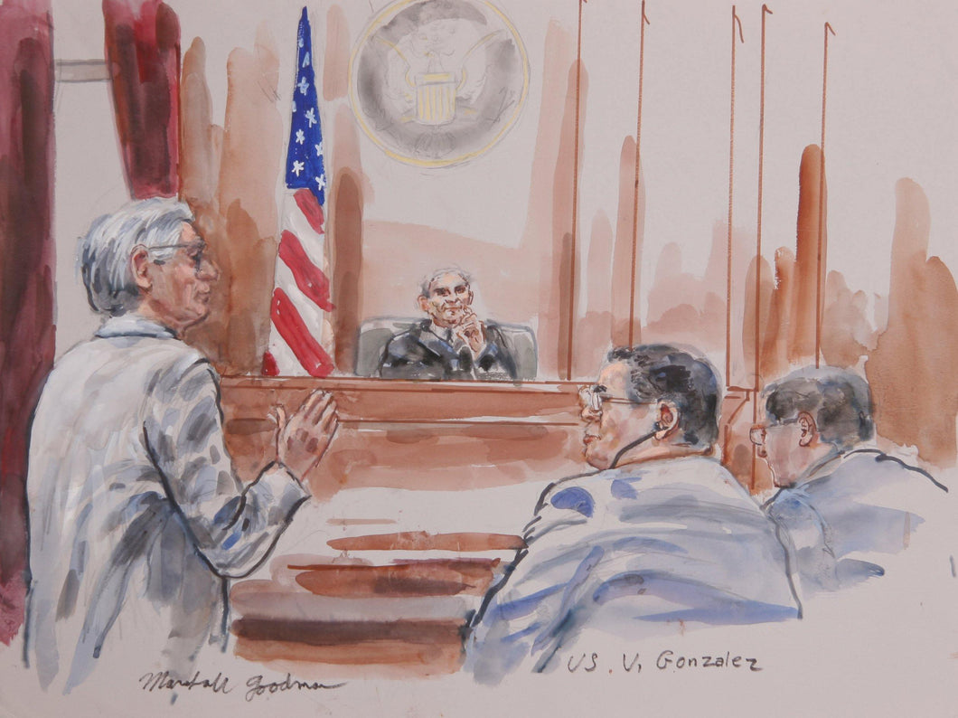 US v. Gonzalez Watercolor | Marshall Goodman,{{product.type}}