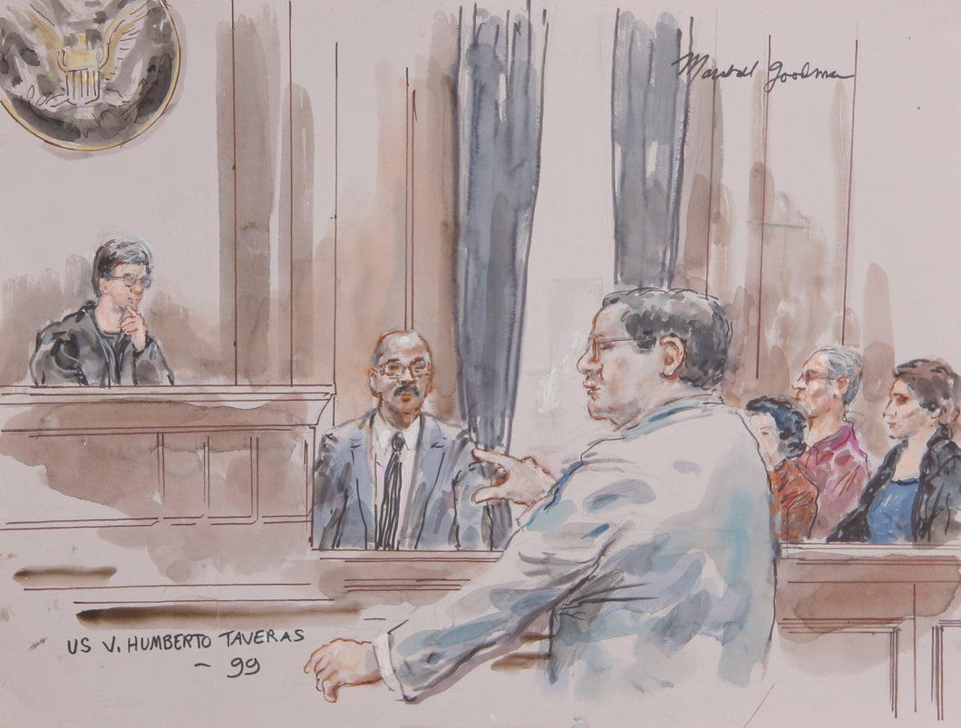 US v. Humberto Taveras Watercolor | Marshall Goodman,{{product.type}}