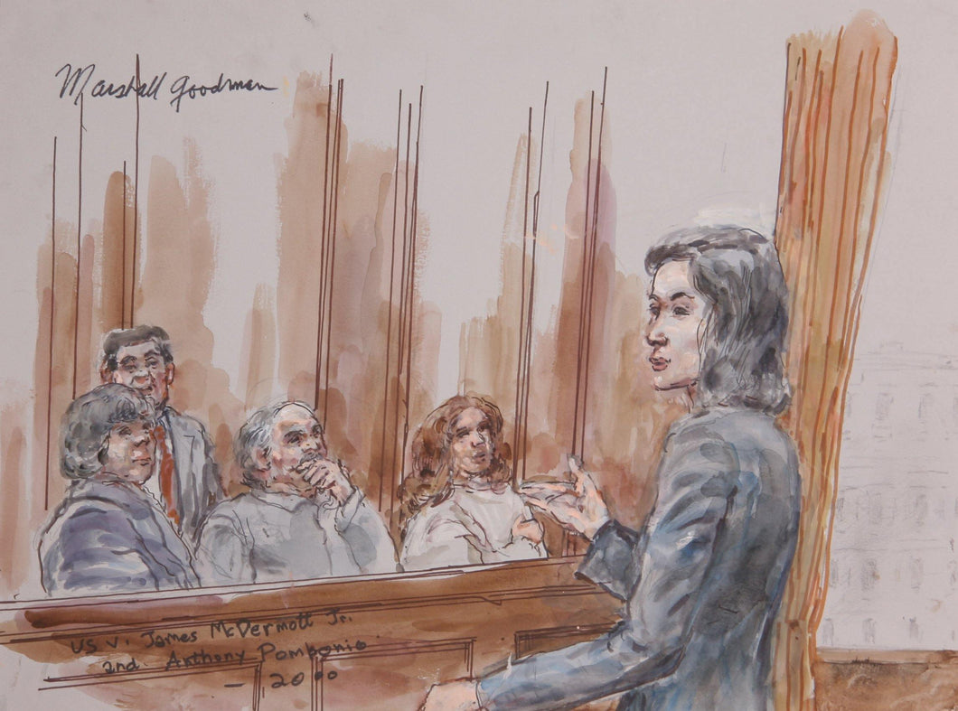 US v. James Mcdermott Jr and Anthony Pomponio Watercolor | Marshall Goodman,{{product.type}}