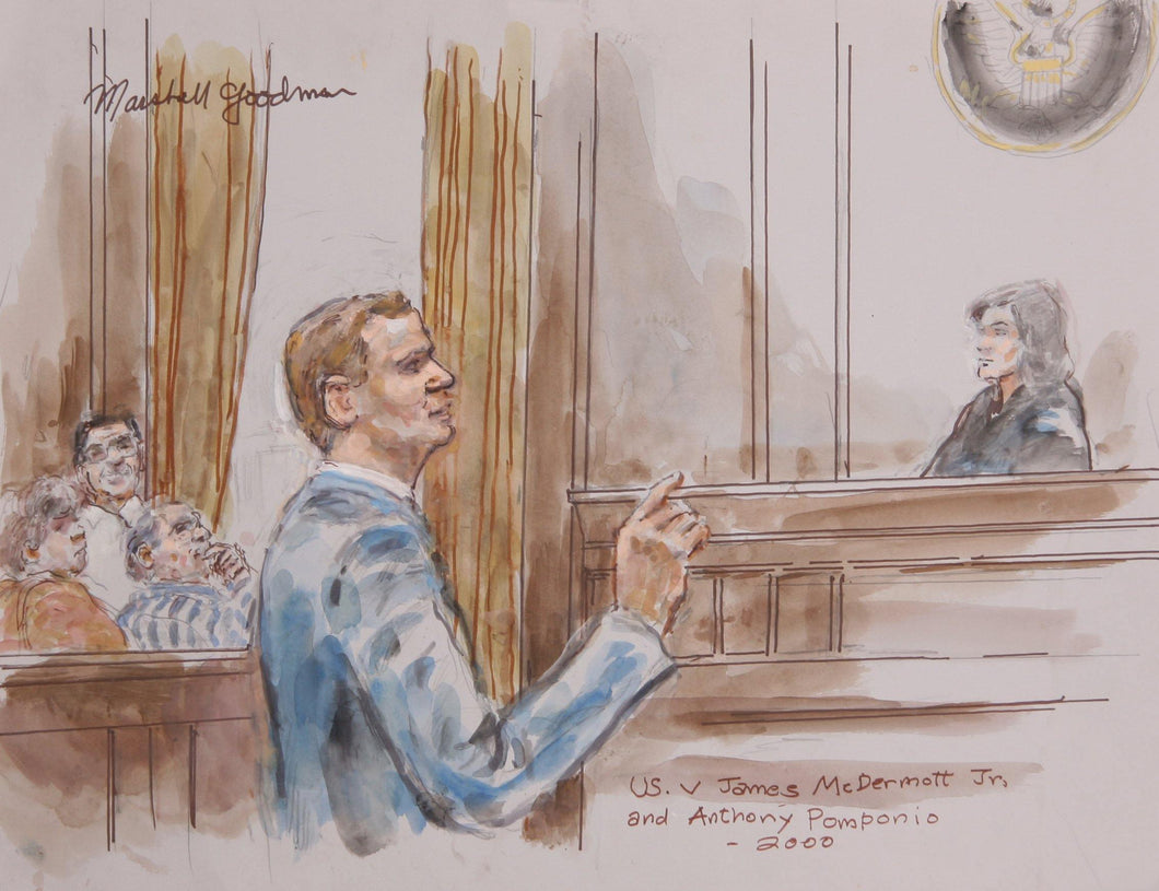 US v. James Mcdermott Jr and Anthony Pomponio Watercolor | Marshall Goodman,{{product.type}}
