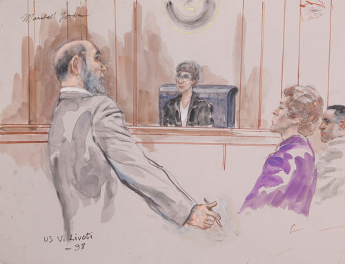 US v. Livoti Watercolor | Marshall Goodman,{{product.type}}