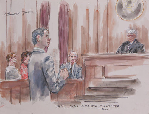 US v. Matthew McCallister Watercolor | Marshall Goodman,{{product.type}}