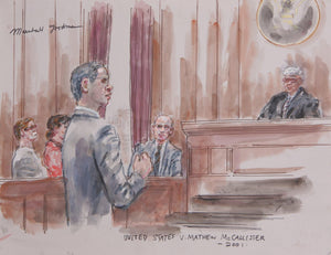 US v. Matthew McCallister Watercolor | Marshall Goodman,{{product.type}}