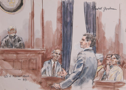 US v. Pignatiello Watercolor | Marshall Goodman,{{product.type}}