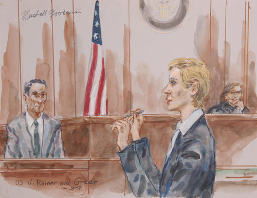 US v. Rainer & Greer Watercolor | Marshall Goodman,{{product.type}}
