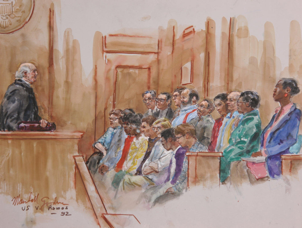 US v. Ramos Watercolor | Marshall Goodman,{{product.type}}