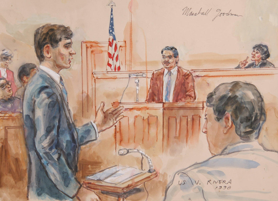 US v. Rivera Watercolor | Marshall Goodman,{{product.type}}