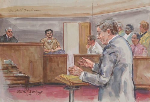 US v Santiago Watercolor | Marshall Goodman,{{product.type}}
