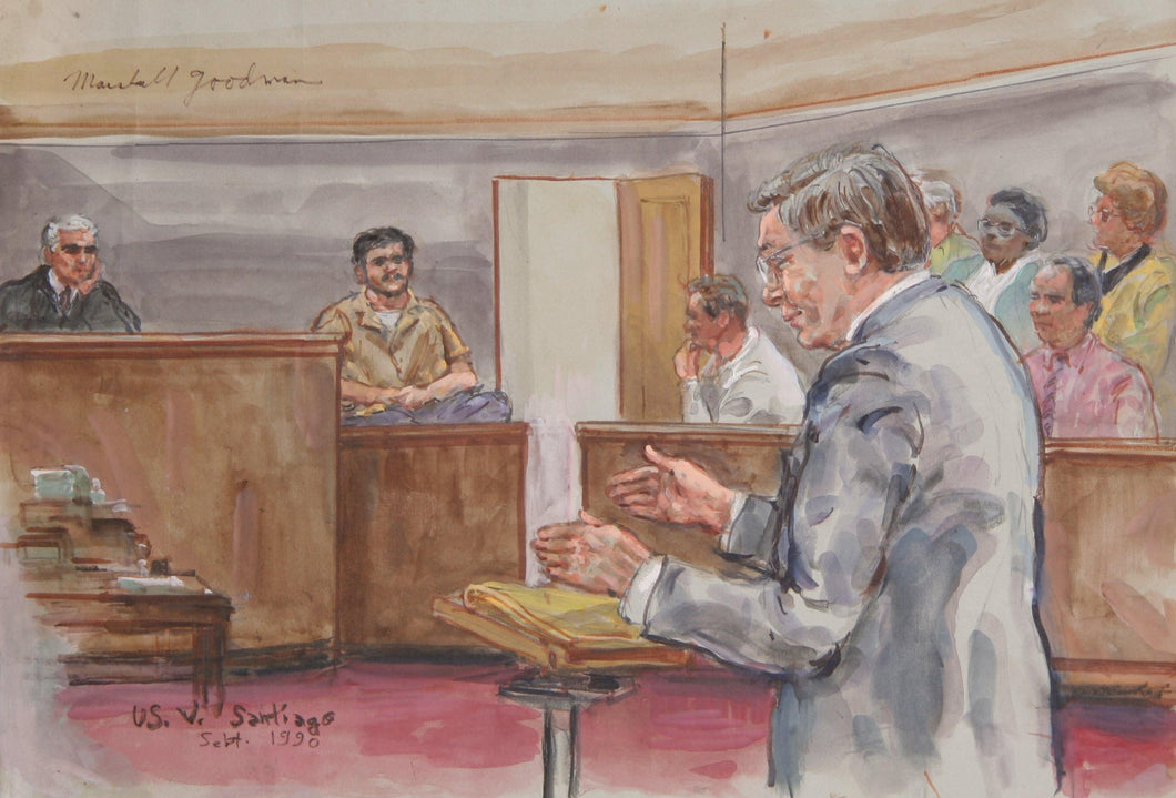 US v Santiago Watercolor | Marshall Goodman,{{product.type}}