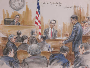 US v. Santobello Watercolor | Marshall Goodman,{{product.type}}