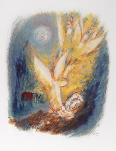 V from Visions of the Bible Lithograph | Reuven Rubin,{{product.type}}