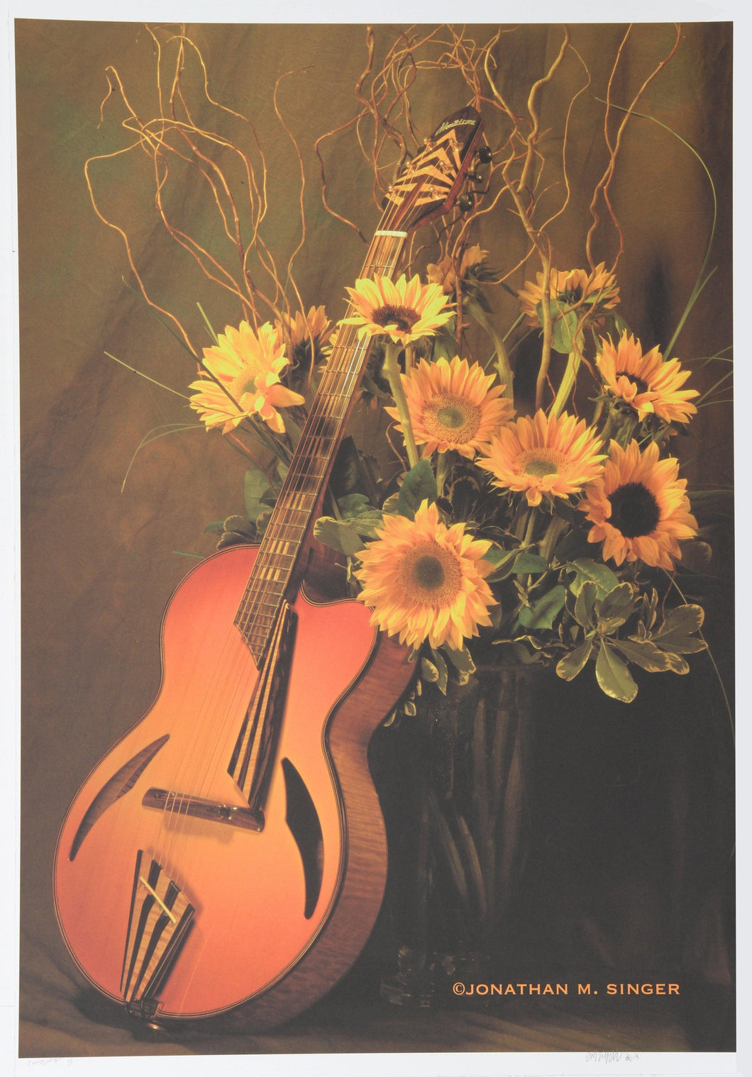 Van Gogh Interpretation meets Picasso's Guitar, Sun King Color | Jonathan Singer,{{product.type}}