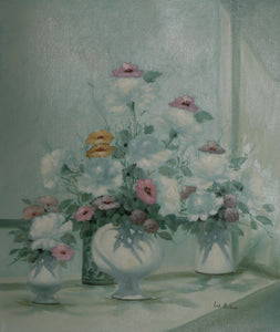 Vase of Flowers 3 Oil | Les Bullene,{{product.type}}