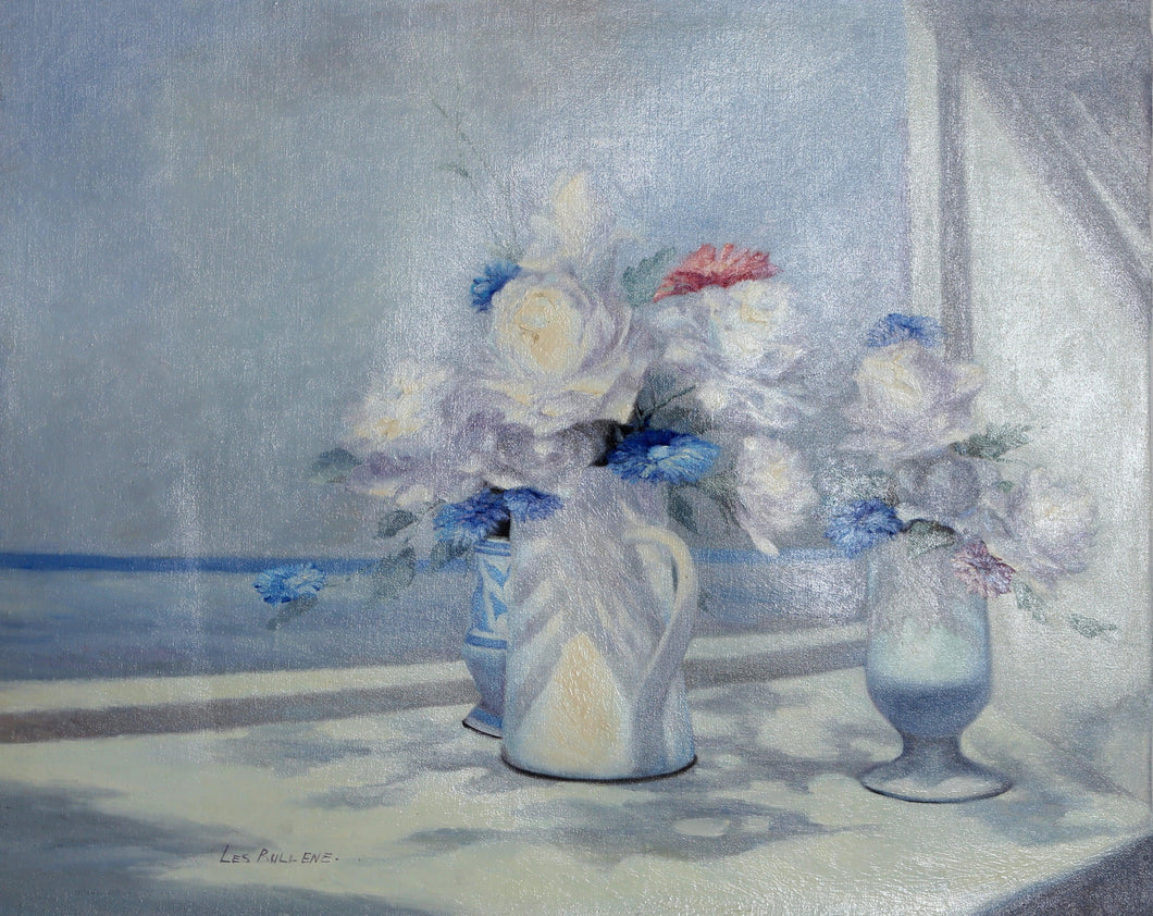 Vase of Flowers 4 Oil | Les Bullene,{{product.type}}