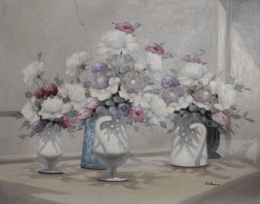 Vase of Flowers 5 Oil | Les Bullene,{{product.type}}