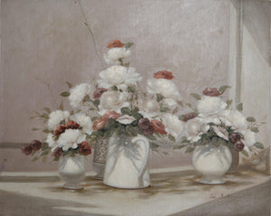 Vase of Flowers 6 Oil | Les Bullene,{{product.type}}