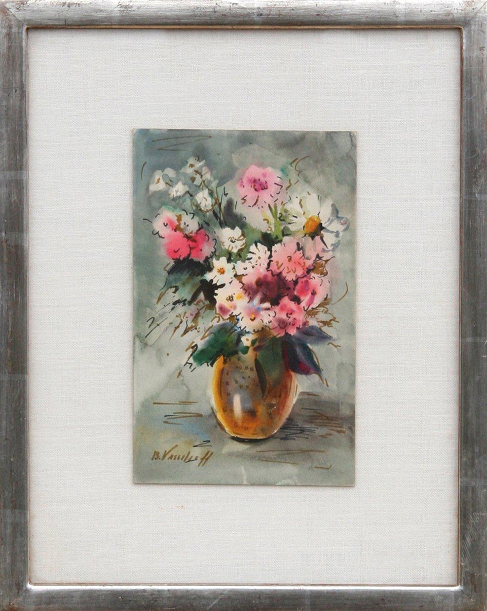 Vase of Flowers Watercolor | Barbara Vassilieff,{{product.type}}