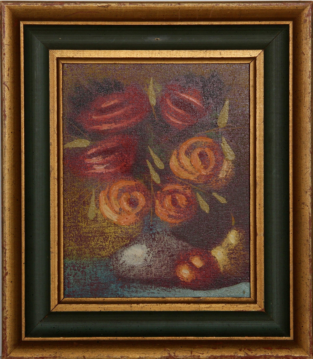 Vase of Roses Oil | Unknown Artist,{{product.type}}