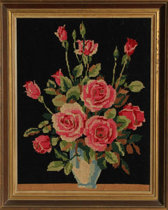Vase of Roses Tapestries and Textiles | Unknown Artist,{{product.type}}