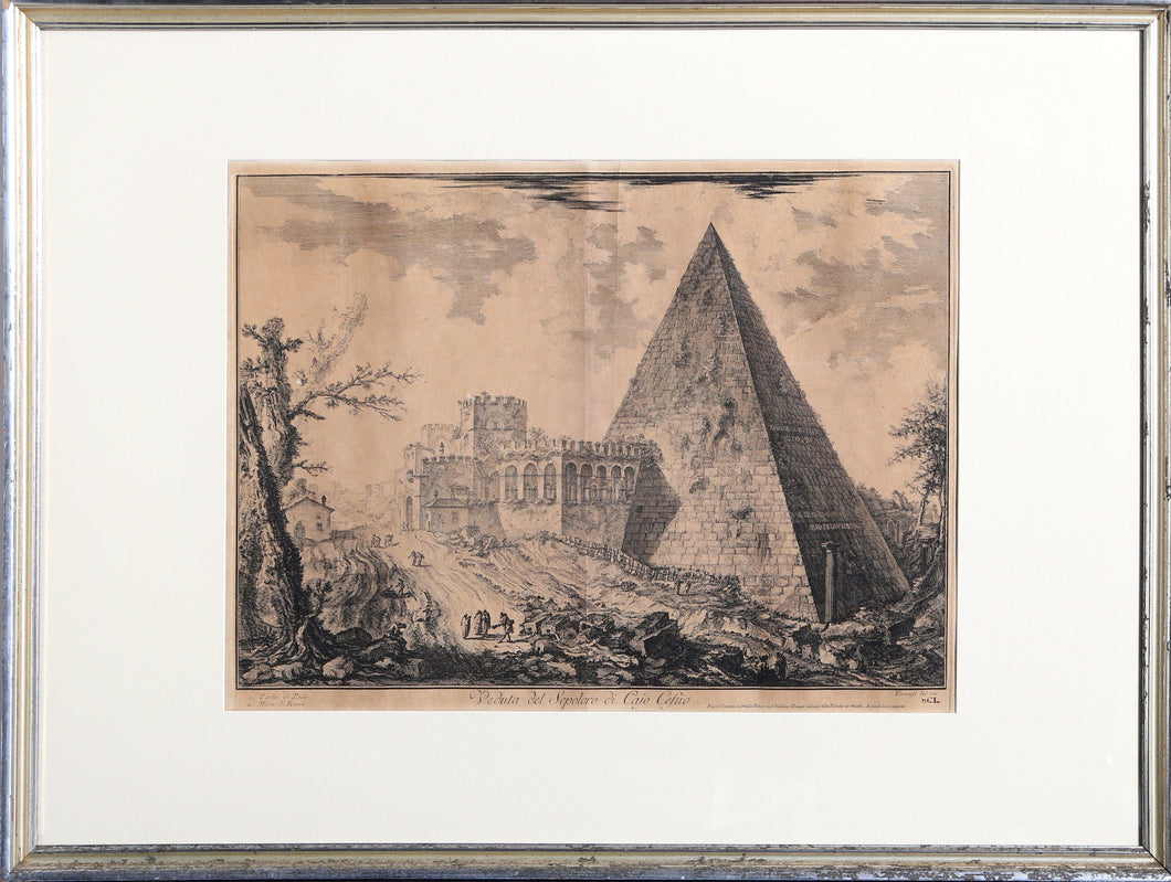 Veduto del Sepolero di Cajo Cestio Etching | Giovanni Battista Piranesi,{{product.type}}