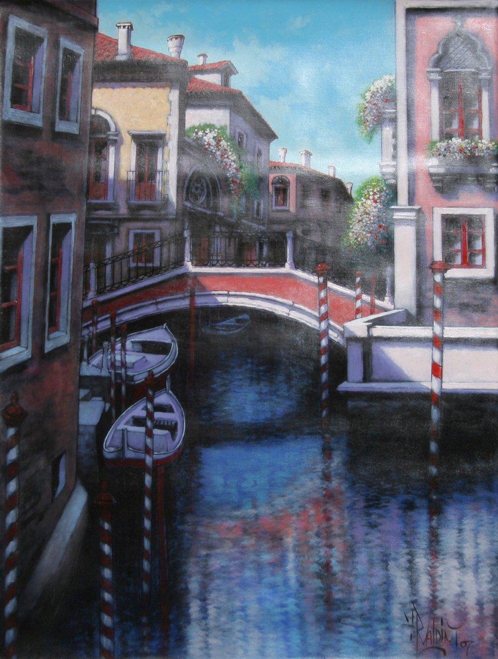 Venice Canal I Oil | Rugero Valdini,{{product.type}}