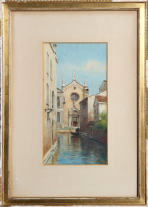 Venice Canal Watercolor | G. Saletta,{{product.type}}