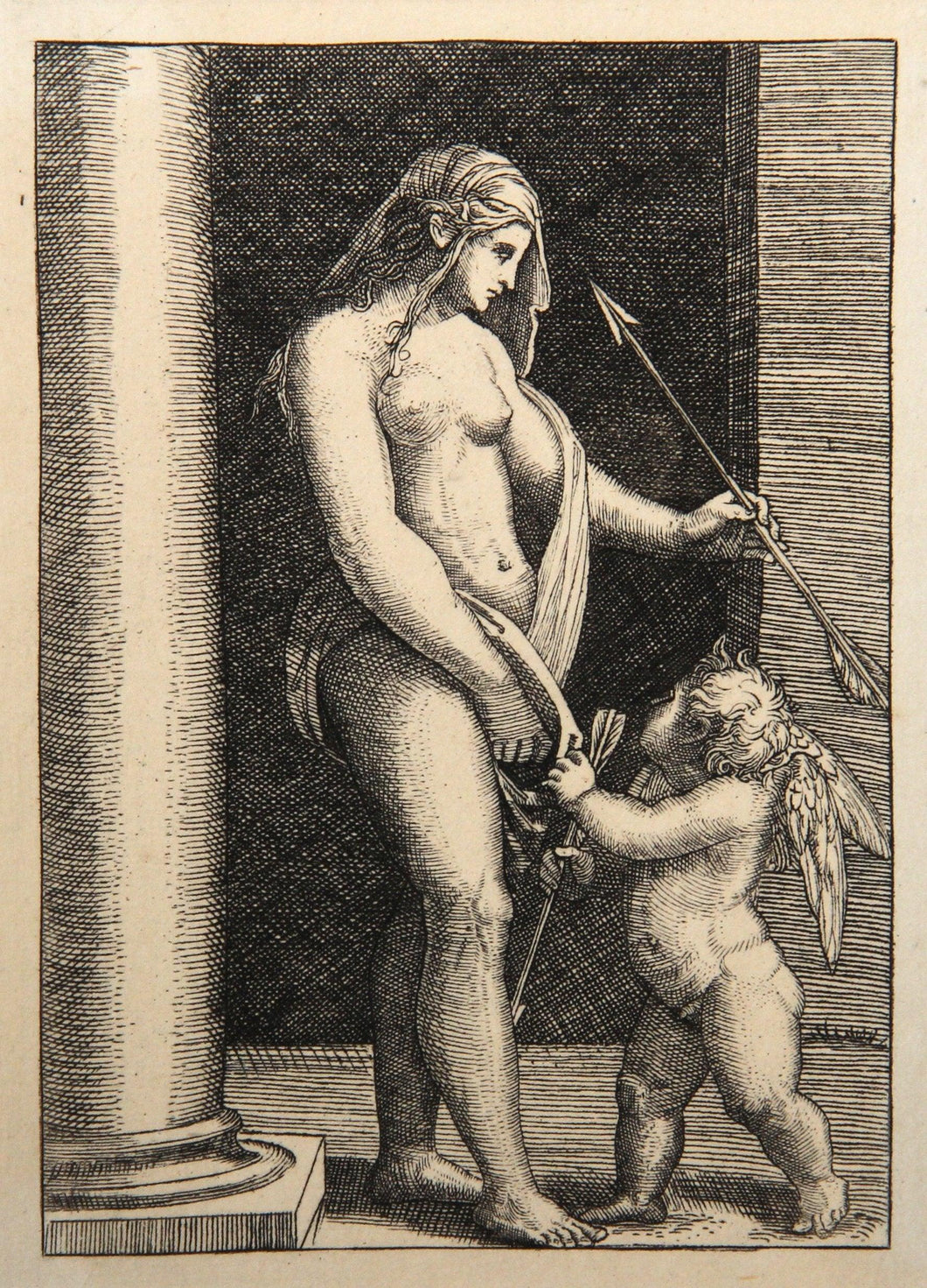 Venus et l'Amour I Etching | Marcantonio Raimondi,{{product.type}}