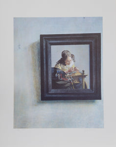 Vermeer's Lacemaker Lithograph | George Deem,{{product.type}}