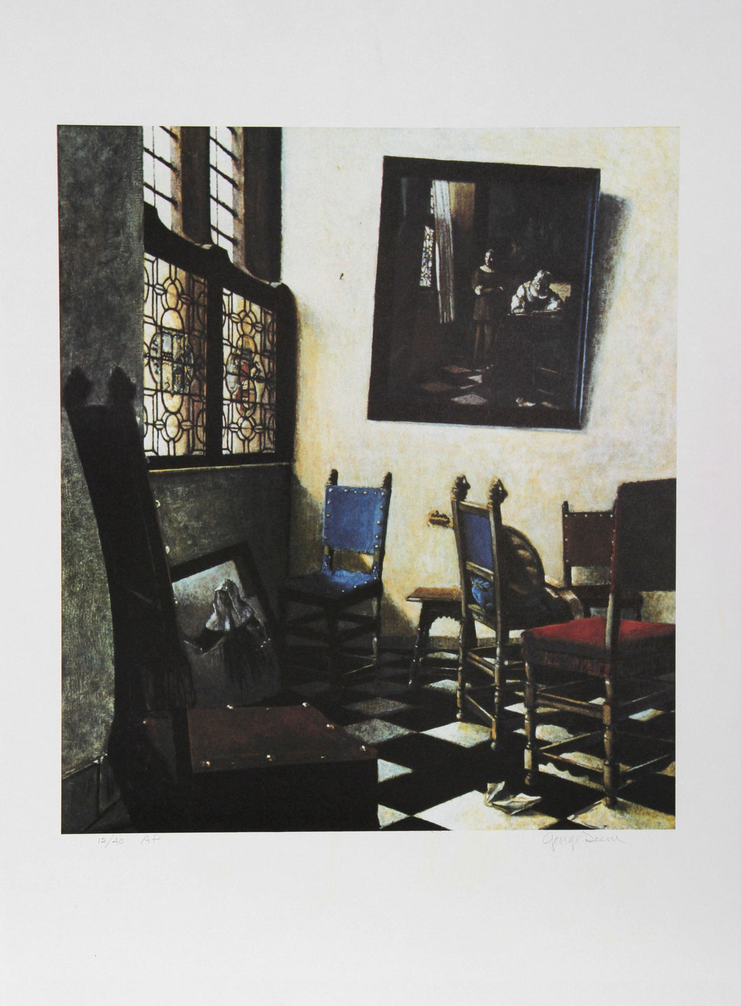 Vermeer's Moving Lithograph | George Deem,{{product.type}}