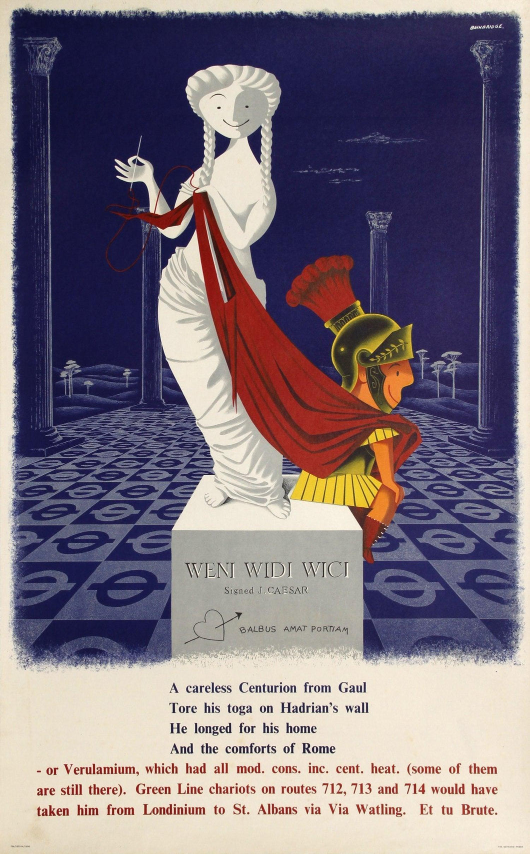 Verulamium; careless centurion from Gaul, Weni - Wedi - Wici Poster | John Bainbridge,{{product.type}}