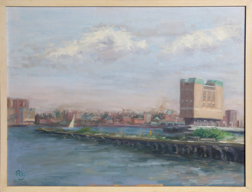 View from Manhattan Cityscape Oil | Paly,{{product.type}}