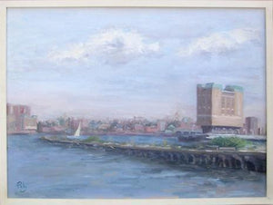 View from Manhattan Cityscape Oil | Paly,{{product.type}}