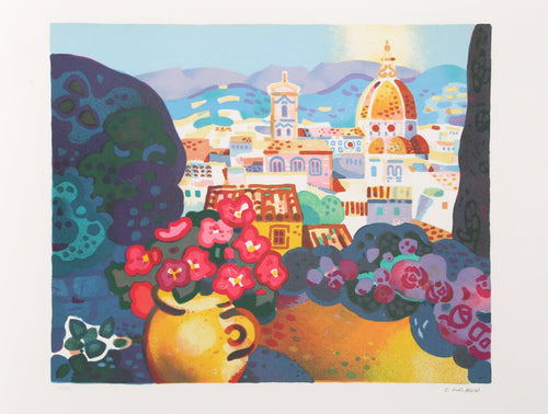 View of Florence Lithograph | Guy Charon,{{product.type}}