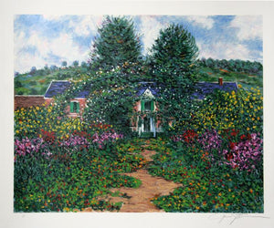 View of House from the Garden Lithograph | Jane Sutterman,{{product.type}}