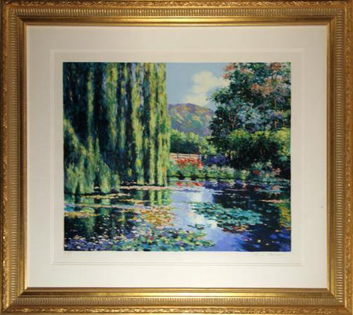 View of Monet's Garden Screenprint | Claude Cambour,{{product.type}}