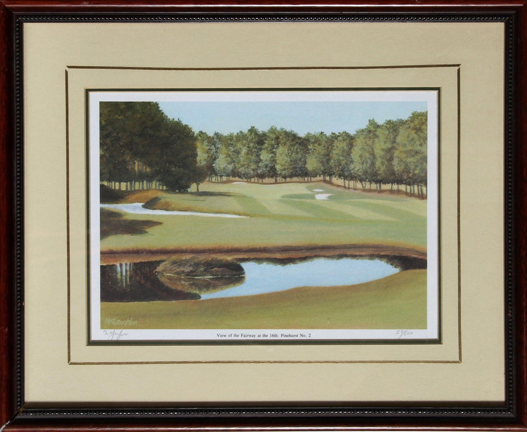 View of the Fairway at the 16th: Pinehurst No. 2 Lithograph | Unknown Artist,{{product.type}}