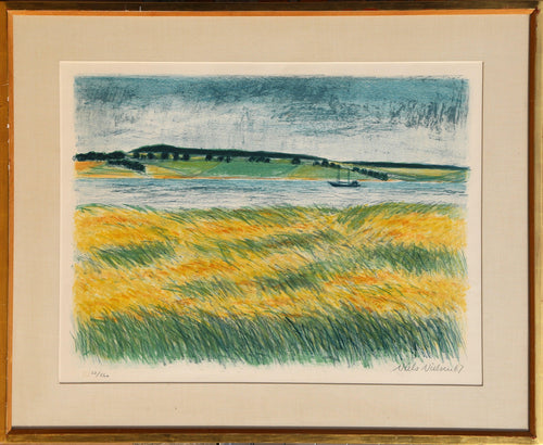 View of the River Lithograph | Niels Nielsen,{{product.type}}